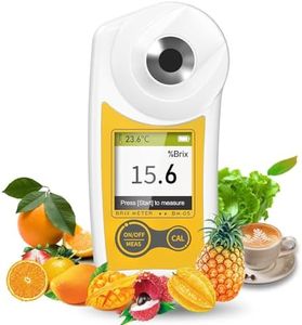 Digital Brix Refractometer Flagfront brix Meter Refractometer USB C Charging Automatic Temperature Compensation Brix Refractometer Range 0-55%,±0.1% Precision(English Keyboard)