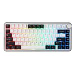 KiiBOOM Breeze 75 75% CNC Aluminum and Acrylic Wireless Gaming Keyboard, Gasket Mechanical Keyboard, BT5.0/2.4GHz/USB-C Wired RGB Creamy Keyboard, with 8000mAh Battery for Win/Mac (Black)