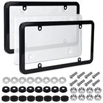 Gabrella 2pack License Plate Cover, Clear Car Number Protector Frame, Strong Canada License Plate Shield