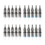 Tattoo Cartridge Needles Set, 20Pcs Mix Size Tattoo Cartridge Needles(RL3 RL5 MI5 MI7) for Tattoo Machine Pen, Makeup Tattoo Supplies