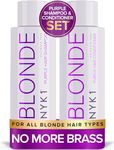 NO MORE BRASS Purple Shampoo And Conditioner For Blonde Hair Set (500ml x2) Purple Shampoo For Blonde Hair And Purple Conditioner - Blonde Shampoo And Conditioner Sets To Eliminate Yellow Brassy Tones