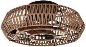 Rattan Boho Ceiling Fan with Light 