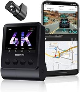 DDPAI Z50 Dashcam for Cars 4K | UHD Front and Rear Dual Channel Dash Cam with GPS, WiFi, Night Vision, ADAS and Super Capacitor | True 4K Dashcam with 3840x2160P Front and 1080P Rear Camera