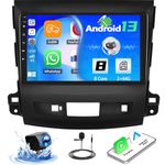 SIXTOP [8-Core 2+64G] Android Car Stereo for Mitsubishi Outlander/Citroen C-Crosser/Peugeot 4007 2008-2015 with Carplay Android Auto 59 Theme 9 inch Screen Bluetooth 5.0 FM RDS DSP 32EQ AI Voice GPS