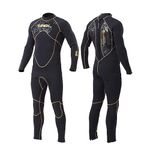 HKYMBM Mens Wetsuits Jumpsuit Neoprene 5MM Full Body Diving Suit for Men, Warm Sunscreen Wetsuit for Water Sports,XXL