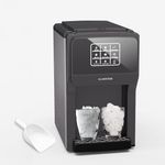 KLARSTEIN ArcticBlend 3-in-1 Ice Maker, 20 kg/24h, Bullet & Crushed Ice, Water Dispenser, 6L Tank, Tap Connection, Stainless Steel, Ice Cube Machines for Home, Dark Grey