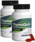 ThymoQuin Organic Cold-Pressed Black Seed Oil Capsules for Skin, Joint, Metabolic & Immune Health | USP-Grade Pure Nigella Sativa with 3% Thymoquinone | Non-GMO Black Cumin Seed Oil | 2 Pack