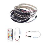 WS2812B RGB Individually Addressable Pixel LED Strip Lights - 5m (16.4ft) - 60 LEDs/m - DIY Projects, Home Decoration, Lighting Effects + SP103E RF Remote Controller