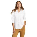 Eddie Bauer Women's Departure 2.0 Long-Sleeve Shirt, Snow Regular S