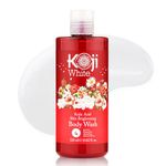 Koji White Kojic Acid Skin Brightening Body Wash - Daily Moisturizing Skin Cleanser, Uneven Skin Tone with Flower Acid Extracts, Hyaluronic Acid, Vitamin E & B5, Vegan Body Wash, 10.82 Fl oz