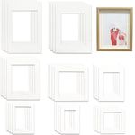 Vokowin 32 Pieces photo mounts, 8 sizes of Picture Photo Frame Mounts Mats for Home Studio Picture Display Artwork or Paintings (K304-32)