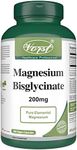 VORST Magnesium Bisglycinate 200mg 180 Vegan Capsules (Gentle) | Promotes Bone Health | Bis-Glycinate | 1 Bottle