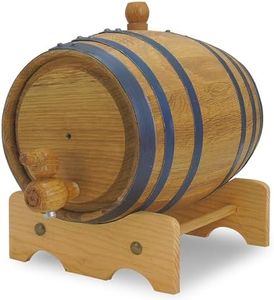 Red Head Barrels - 1 L Premium Oak Barrels for Aging Whiskey, Wine, Rum, Scotch, and More, Ideal for Whiskey Barrel or Wine Barrel, American Charred Oak Barrel for Bourbon, Tequila & Brandy