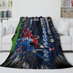 REIPOL Garnacho Warm Comfort Blanket - Football Fluffy Throws for Kids Teens Adults All Seasons - for Sofa Bed Chair - Blanket for Christmas Birthday Wedding Present Idea 40x50inch(100x130cm)