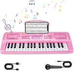 m zimoon Kids Piano Keyboard, 37 Keys Portable Electronic Keyboard Piano with Music Book Bracket for Kids Toddlers Musical Instrument Toys Birthday Gifts for 3 4 5 6 7 8 9 Year Old Boys and Girls