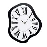 Generic Creative Melting Clock, Funny Electronic Clock,Distorted Clocks Distorted Wall Clock for Office Shop Home Office Shelf Desk