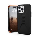 UAG Designed for iPhone 14 Pro Max Case Black 6.7" Civilian Sleek Ultra Thin Slim Impact Resistant Dropproof Protective Cover Compatible with Wireless Charging by URBAN ARMOR GEAR