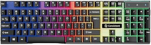 Consistent Radium Wired Gaming Keyboard (KG1101) Gaming Keyboard with Breathing Effect |Backlit Keyboard Windows Lock.