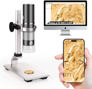 Ninyoon 4K WiFi Microscope with Professional Stand for iPhone/Android PC, 50-1000X Digital USB Microscope Wireless Endoscope HD Camera for All Cellphones iPad Android Tablet Windows Mac Chrome Linux