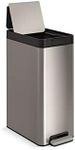 KOHLER 23826-ST 13 Gallon Elongated Kitchen Step Trash Can with Foot Pedal, Soft Close Lid, Stainless Steel