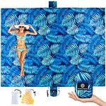 Beach Blanket With Waterproof Pouches