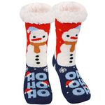 Niofind Slipper Fluffy Socks for Women Men, Thermal Socks Knitted Socks Christmas Socks, Winter Fuzzy Bed Slipper Socks With Grippers, One Size Non Slip