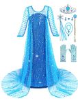 Aoiviss Princess Dresses for Girls Luxury Sequin Princess Costume Kids Fancy Dress up for Halloween Carnival Party Cosplay