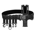 SAMSFX 2" Adjustable Fishing Wader Belt Duty Wading Belts Fits to 55" Waist Straps, 2" Wader Belt With 5 Attachments & Rod Holder, Adjustable