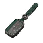 Zinc Aolly Cover for Range Rover Remote Control Key Fob,5 Buttons Smart Key Shell Case Compatible with Land Rover Discovery/Sport/Evoque/Aurora/Jaguar F, with Keychian-Green