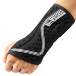 FREETOO Wrist Support S-shaped support for Arthritis, Adjustable Day Night Carpal Tunnel Wrist Splint for Men Women RSI, Sprain, Fracture Wrist Brace （Gray-Small-Left）