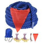 PATIKIL 60 Feet Tug of War Rope for Adults Teen Field Day Yard Games Party Carnival Family Game Twisted Cotton Rope for Outdoor Backyard Home Lawn, Blue