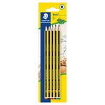 STAEDTLER 121-S BK5D Noris School Graphite Pencils - Assorted Degrees, 2B, B, HB, H, 2H (Pack of 5), Black