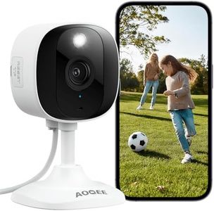 AOQEE Outdoor Security Camera - 2K CCTV Camera Systems IP65 Waterproof, Home/House WiFi Indoor Camera for Pet Dog Baby, Human Detection, 24/7 Storage Colour Night Vision Smart Siren Work with Alexa C1