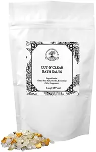 Cut & Clear Herbal Bath Salts 6 oz for Purification, Spiritual Cleansing & Letting Go Hoodoo Voodoo Wicca Pagan