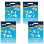 4x Bostik Blu Tack Original Reusable Adhesive Pack Home Office DIY Use BluHacks Smart Adhesives Alternative to Pins & Tape 60g