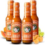 Melinda’s Scotch Bonnet Hot Sauce - Gourmet Scotch Bonnet Pepper Sauce - Made with Scotch Bonnet Peppers, Carrots, Papaya & Lime Juice - Keto, Kosher, Vegan, Gluten Free Hot Sauce - 5oz, 4 Pack
