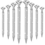 8 Pcs Diamond Pens Bling Metal Crystal Ballpoint Pens Black Ink Rhinestone Pen Cute Pens for Women for Wedding Bridal Shower Office Meeting Birthday Supplies Women Gifts, 0.7mm (Silver)