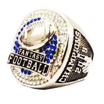 guancrown Fantasy Football Championship Ring 2019 Trophy Prize, size 9, Zinc, White Diamond