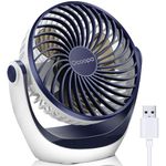 OCOOPA USB Desk Table Fan with Strong Airflow & Quiet Operation, Portable Cooling Fan Speed Adjustable 360°Rotatable Head for Home Office Bedroom Table and Desktop