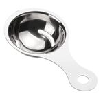 RIVAAN Stainless Steel Egg Yolk Separator: White Egg Sieve Kitchen Utensil - Food Grade Egg Divider, Cooking Gadget (Silver, 13 x 7 x 2.8 cm)
