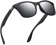 Mens-Womens-Polarised-Sunglasses-Unisex-Rectangle Sunglasses UV400 Protection Polarized Sun Glasses for Men and Women Classic Vintage Style Retro Black Shades For Cycling Driving Fishing Outdoor