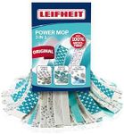 Leifheit Replacement Mop Head, Power Mop 3in1 Refill Mop Head Classic Mop, Ultra Absorbent Viscose and Micro Fibre, Scrubs and Picks-up Dust and Dirt, Turquoise, 8.5 x 8.5 x 31 cm