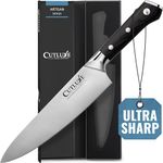 Cutluxe Chef Knife – 8" Razor Sharp Kitchen Knife Forged from High Carbon German Steel – Chef's Knive with Ergonomic Handle & Full Tang Design – Artisan Series