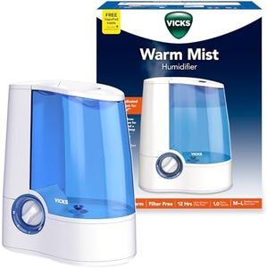 Vicks Warm Mist Humidifier, Small to Medium Rooms, 1 Gallon Tank – Vaporizer and Warm Mist Humidifier for Baby and Kids Rooms, Bedrooms and More