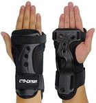 CTHOPER Skiing Wrist Guard Gloves Roller Skating Wrist Palms Protective Gear Adjustable Gauntlets Wrist Support for Snowboarding, Skateboard, Skating, Skiing (M)