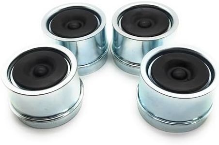 REPLACEMENTKITS.COM Brand (4pc) Trailer Axle Metal Grease Caps with Plugs Fits 1.986 I.D. EZ-Lube Axle