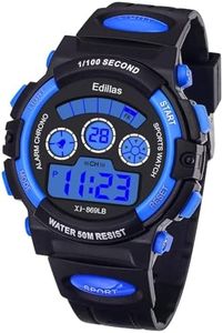 Edillas Kids Watches Boys Digital,7 Colors 50M Waterproof Watches for Children Students Teenagers Sport Outdoor Multifunctional Wrist Watches with Stopwatch/Alarm Watch Ages 7-15