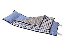 Bacati Elephants Nap Mat Bedding Set, Blue/Grey