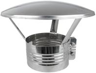 Stainless Steel Chimney Cowl - rain and Snow Cover Protector Cap 5" 6" 8" TOP (DA120-CH (5"/120mm))