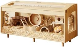 HOTAMO Wooden Hamster Cage, 39.4" L